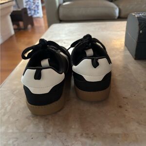 Black and White Sneakers with Gum Sole